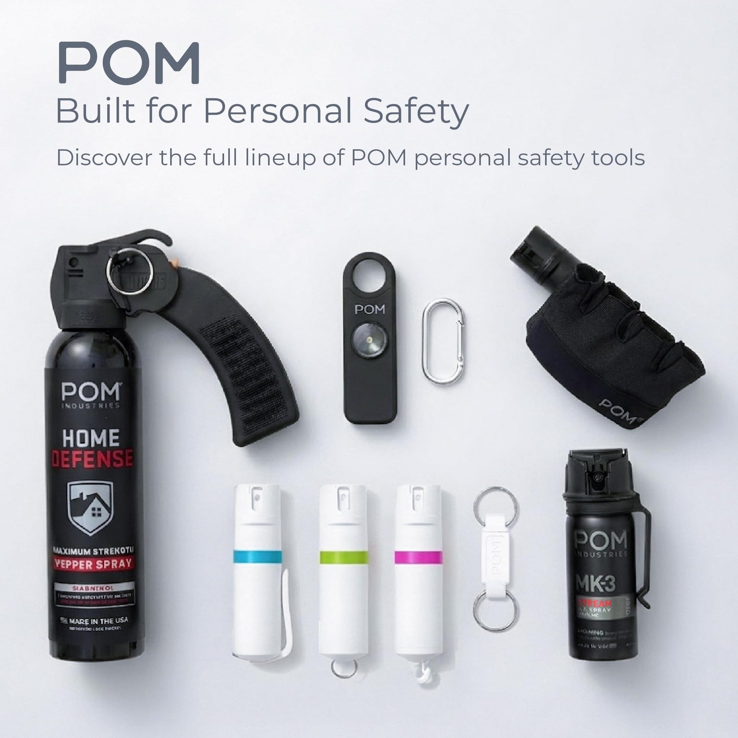 POM Pepper Spray Pocket Clip, Quick Flip Top Safety, Maximum Strength OC Formula with UV Marking Dye, Safe Compact and Tactical Design for Everyday Carry, 25 Bursts, 10 ft Range, 0.5 fl oz