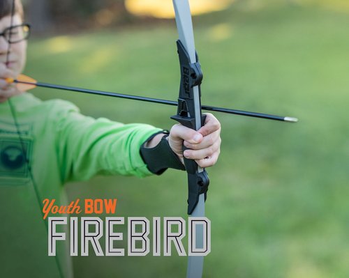 Bear Archery Firebird Bow for Youth, Recommended Ages 12-16, Ambidextrous, Continuous Draw Weight Up to 36 lb., Continuous Draw Length Up to 28-inches