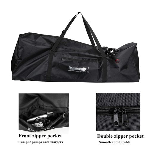 SUNELFFY Electric Scooter Carrying Case - Foldable E-Scooter Storage Transport Bag - Heavy Duty for Mijia M365 /M365 Pro Xiaomi Segway (Black)