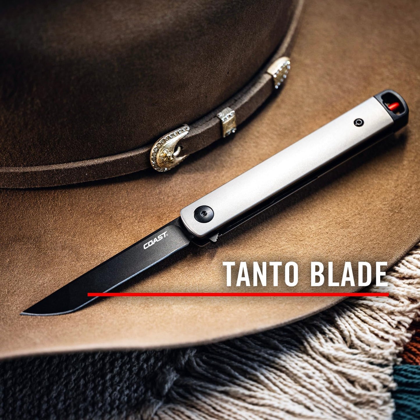 EDC Folding Pocketknife with Tanto Blade | Coast Founder's Collection Gentleman's Knife