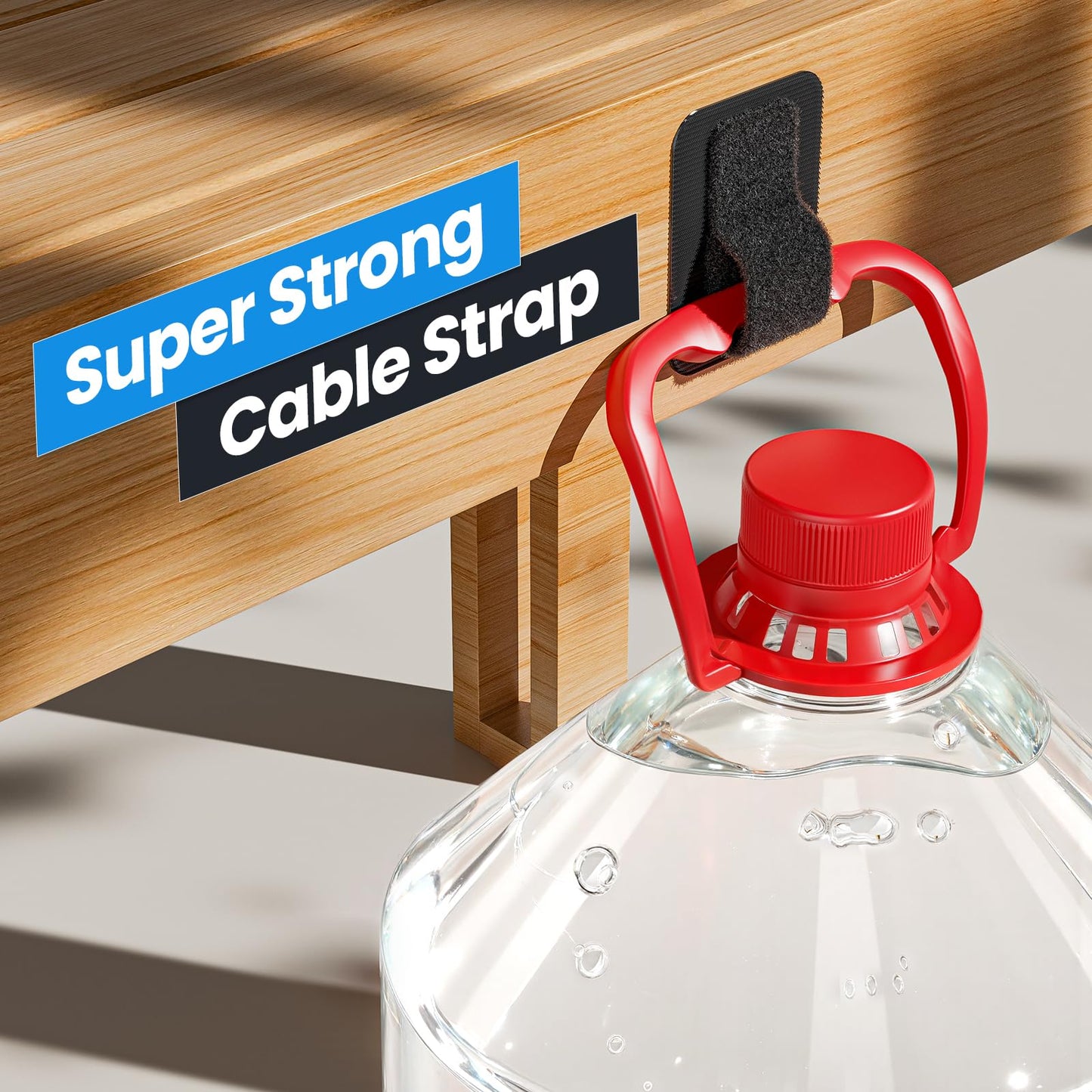 Cable Management Under Desk, 【Up to 15 Cord】【Enhanced Wire Holder】 Cord Organizer, Adjustable Hook and Loop Cable Ties, Reusable Cord Holder, Cable Hider Clips Under Table, 20 Pair