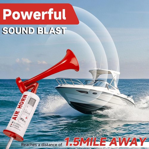 BANHAO Handheld Air Horn - Loud Aluminum Noise Maker for Safety at Sports Events & Boats