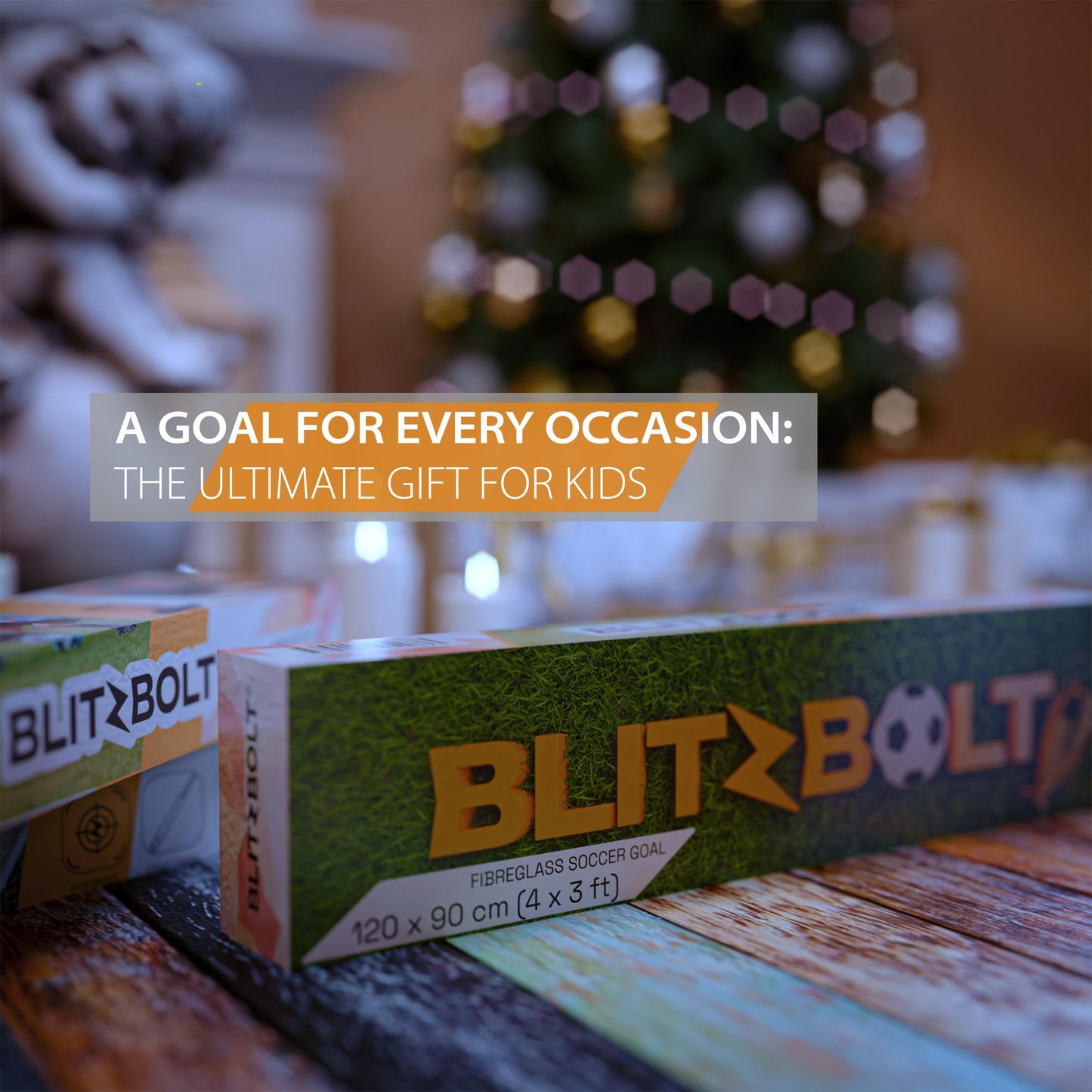 BlitzBolt Pop-Up Soccer Goal 4x3 ft (120x90 cm) – Portable, Durable, Easy Setup, Perfect for Kids and Adults Soccer Training and Games. Ideal for The Beach, Your Home and The Backyard. Great Gift.