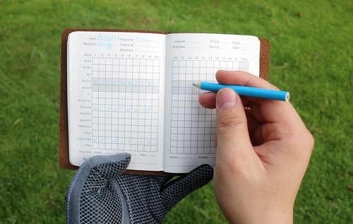 Handy Picks Golf Log Refills Leather Golf Log Book, Standard 18-Hole Scorecards for 36 Rounds, Pack of 3