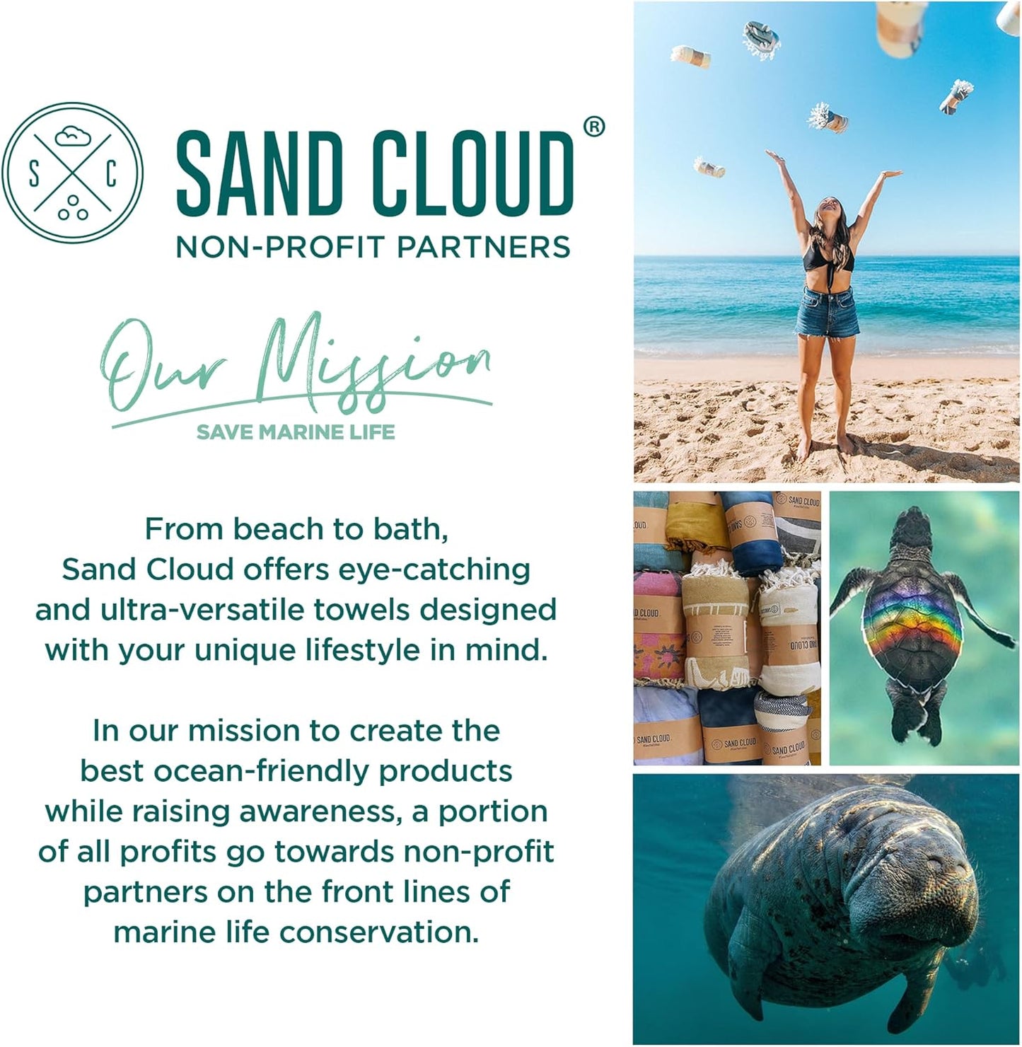 Sand Cloud Large Turkish Beach Towel - Quick-Dry, Sand-Free, 100% Organic Cotton - Boho Honey XL Design