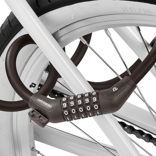 Grizzly Plus Integrated Combo Bike Lock - 12mm Security Cable for Ultimate Theft Protection