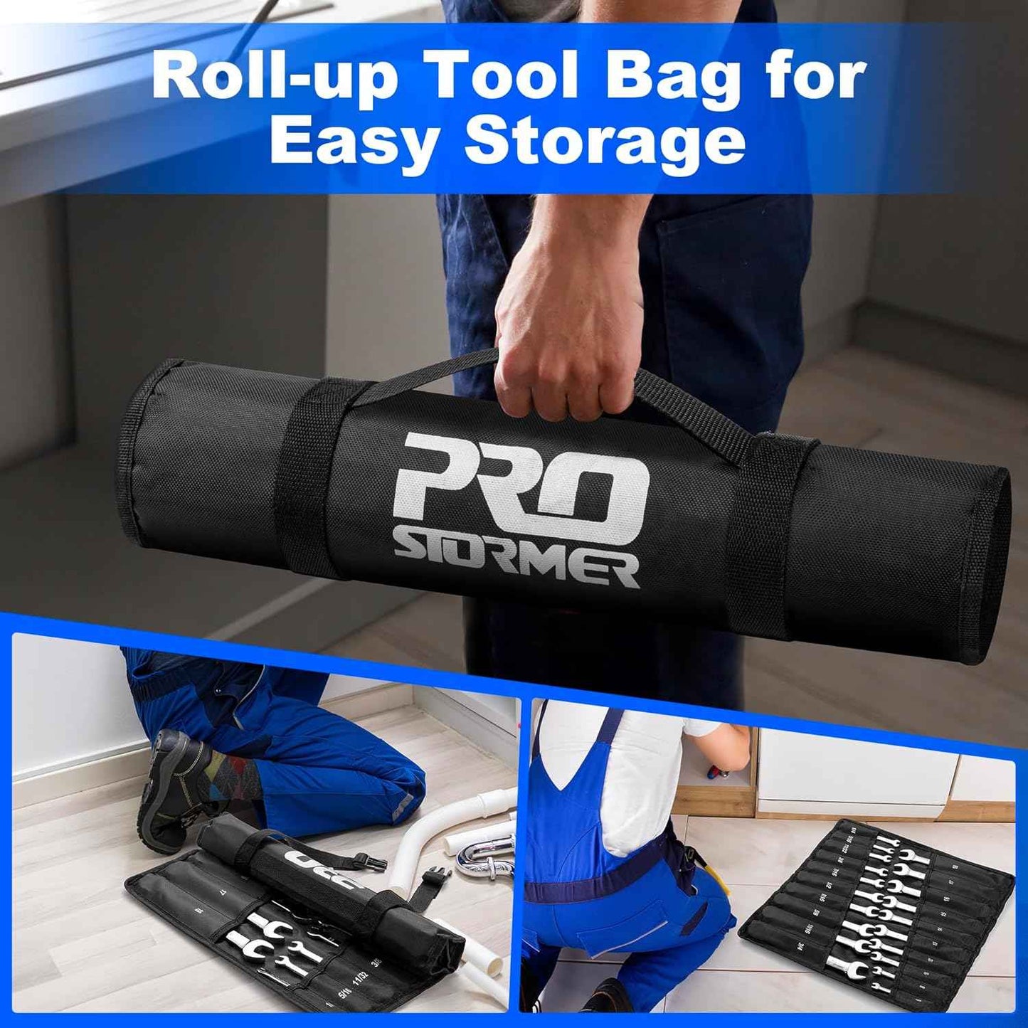 14-Piece Metric Ratcheting Wrench Set - Flex-Head, 72 Tooth, Cr-V Steel with Storage Case (6-19mm)