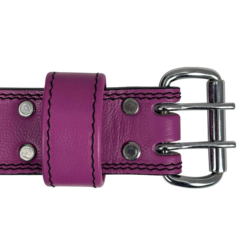 Pacific Rowr Women's Pure Heritage Full Grain Leather Lifting Belt – Handcrafted with Extra Padding, Double Prong Buckle & Double Stitching (Pink S)