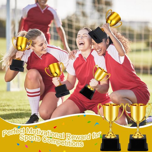 Ecation Gold Trophy Award Set - 18 Pcs 7-Inch Cups for Employee Appreciation & Recognition Gifts