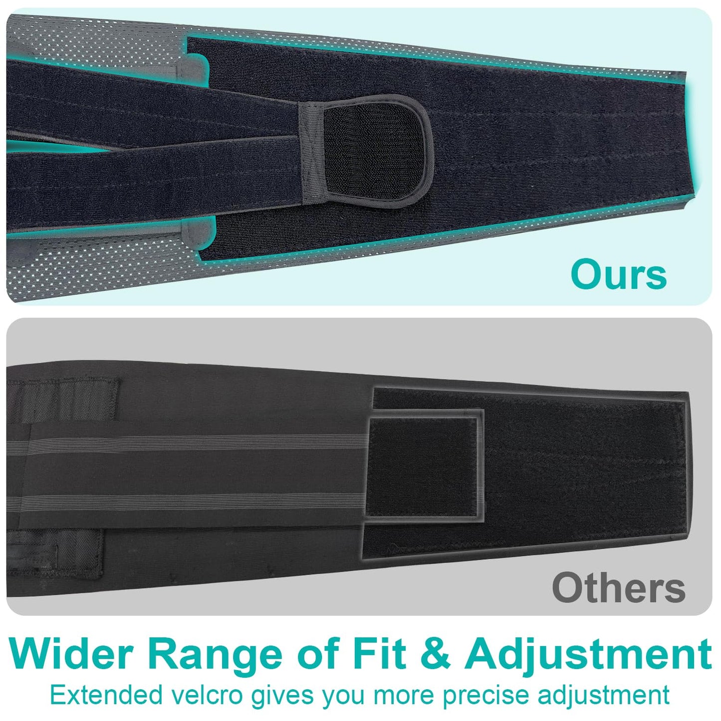 Breathable Back Brace for Lower Back Pain Relief – Lightweight Mesh Lumbar Support Belt with Dual Adjustable Straps, Thin Under-Clothes Back Support for Everyday Work & Housework for Men & Women