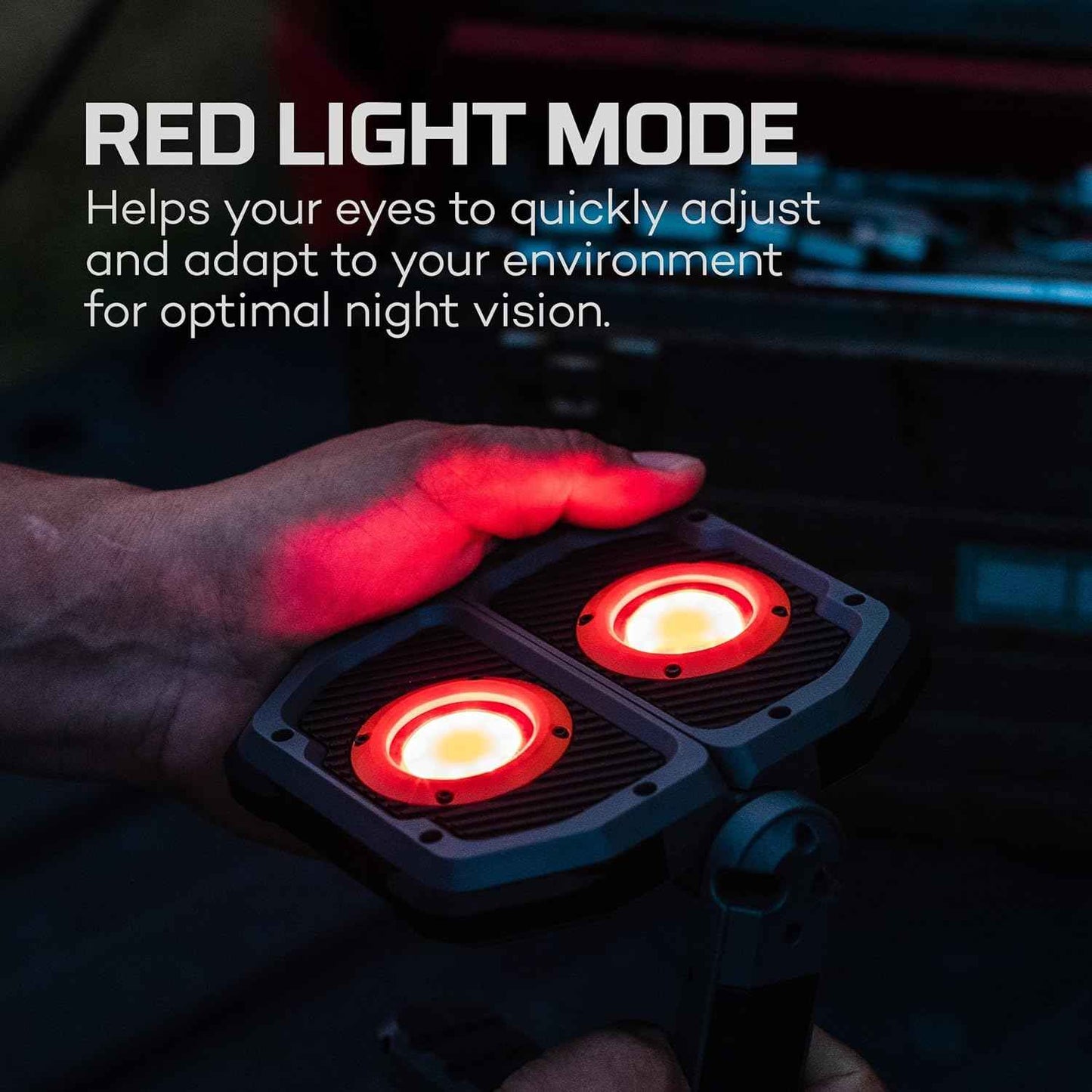 NEBO OMNI 3K Rechargeable Work Light - 3000 Lumens, 6 Modes, Magnetic Handles, Power Bank & USB-C Cable
