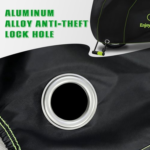 Kinetrail Bike Cover for 2 Bikes Waterproof Outdoor, Ebike Cover Rain Sun UV Dust Wind Proof, Bicycle Covers Outdoor Storage with Lock Hole for Electric Bike Mountain Road Bikes