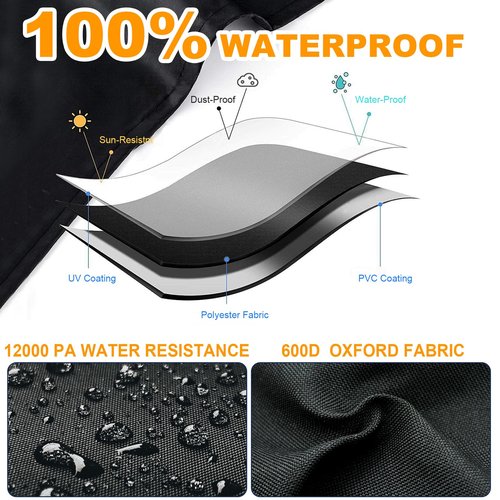 Elliptical Cover, 600D Oxford Fabric Covers with Zipper- fit for Elliptical Exercise Machine/Elliptical Trainer Indoor/Outdoor/Home/Gym, Waterproof Dustproof UV Resistant, Black,70.8 * 29 * 65inch