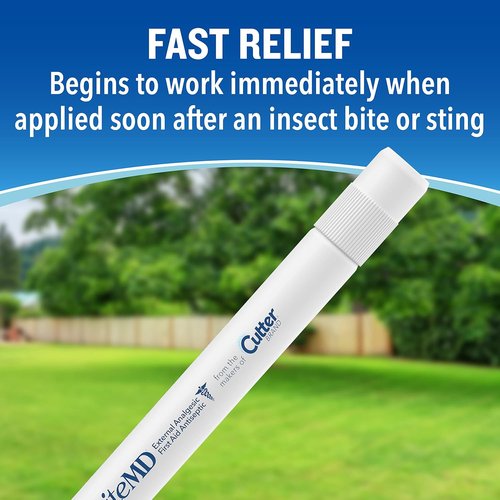Cutter BiteMD Insect Bite Relief Stick - Analgesic & Antiseptic Formula, 0.5 Fl Oz