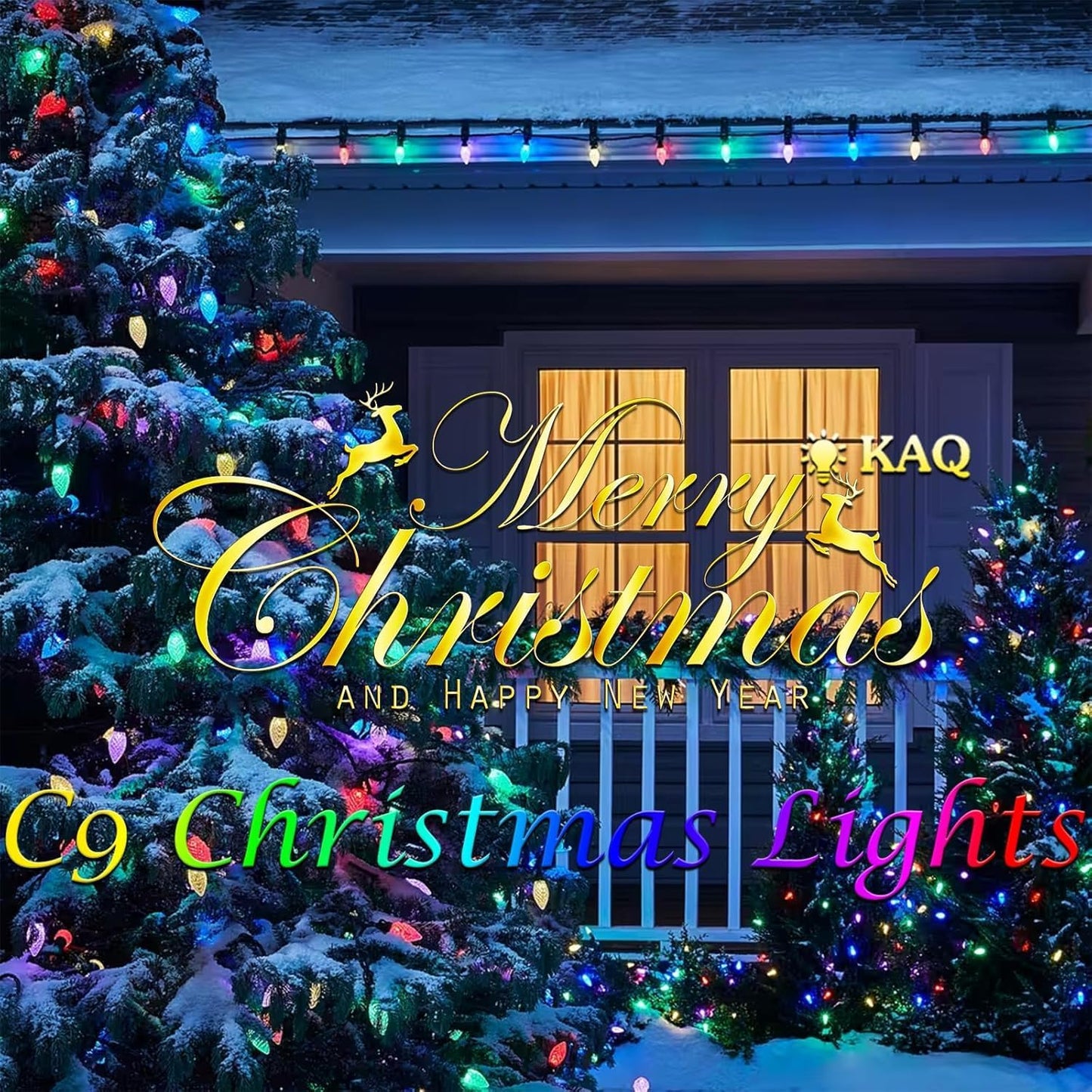 100 LED Orange & Purple C9 Halloween String Lights - Waterproof, 98FT, 13 Modes for Indoor/Outdoor Party Decor