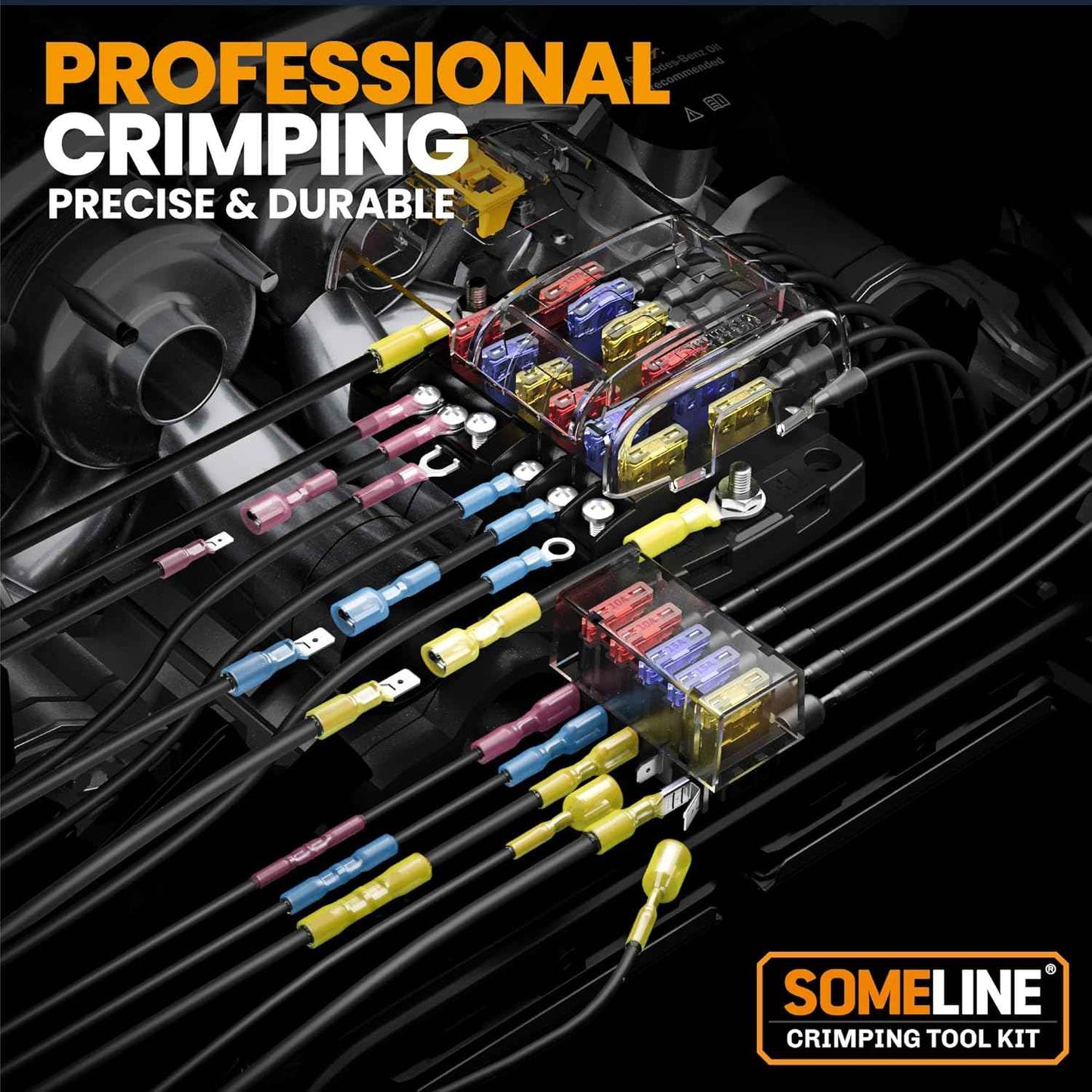 Heat Shrink Connector Crimp Tool Kit - 48 Sizes (22-10 AWG) Marine Grade Wire Connectors & Pliers