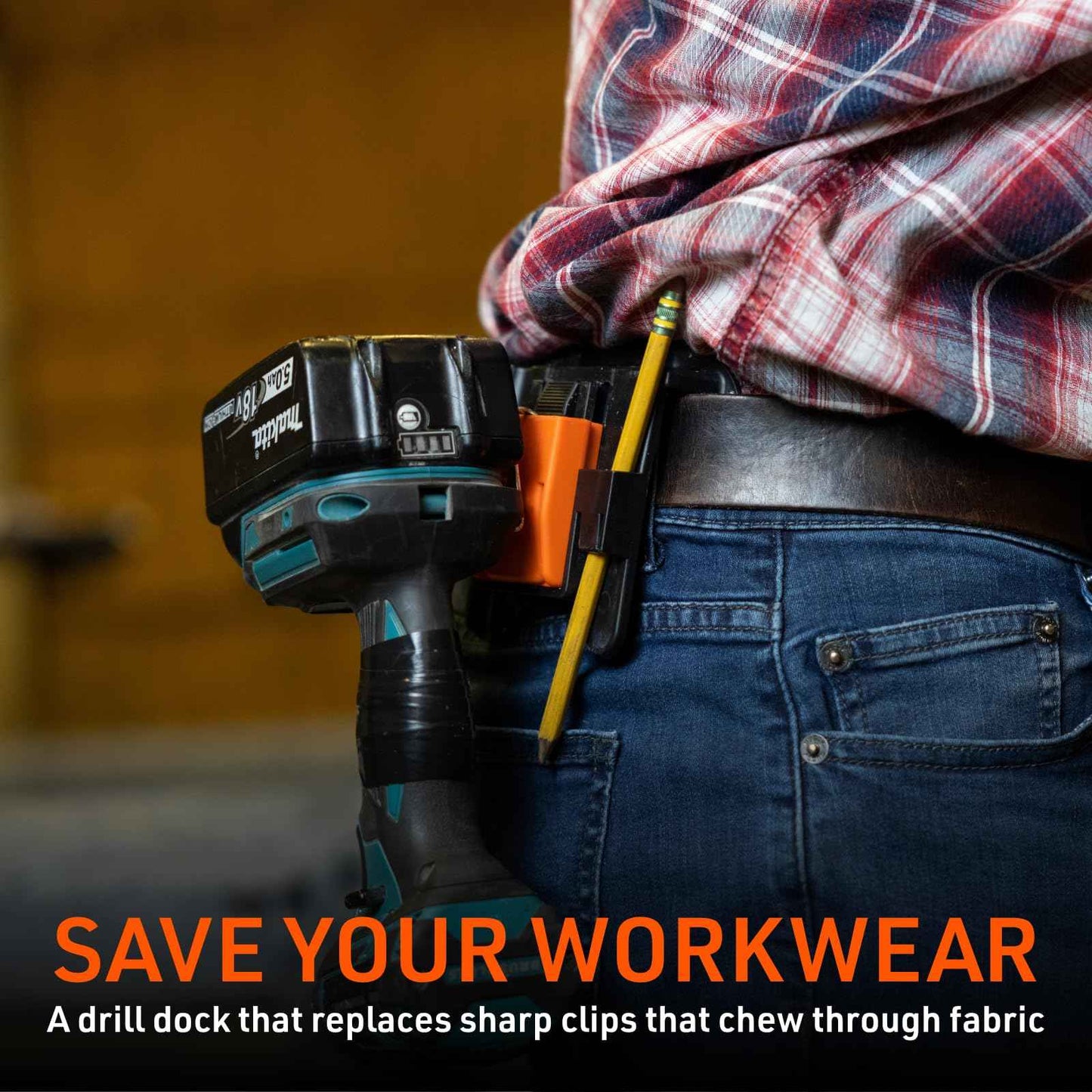 Tape Measure Holder Clip & Tool Holder – Tool Belt Clip Multi-Purpose for Cordless Drill, Impact, Nailer, Tape Measure, or Any Tools with Hanger Clips