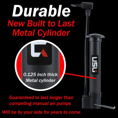 Sports Ball air Pump Manual Metal (red)