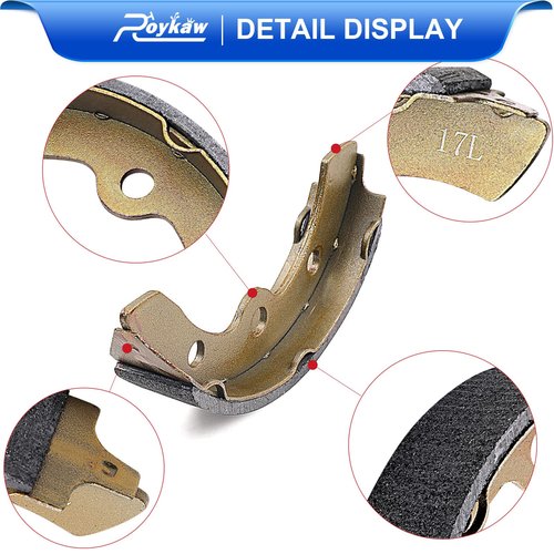 Roykaw Club Car Brake Shoe Pads and Spring Kit for DS 1995-Up & Precedent Golf Cart Models Replaces # 1018232-01,1018163-01 (2 Short & 2 Long)