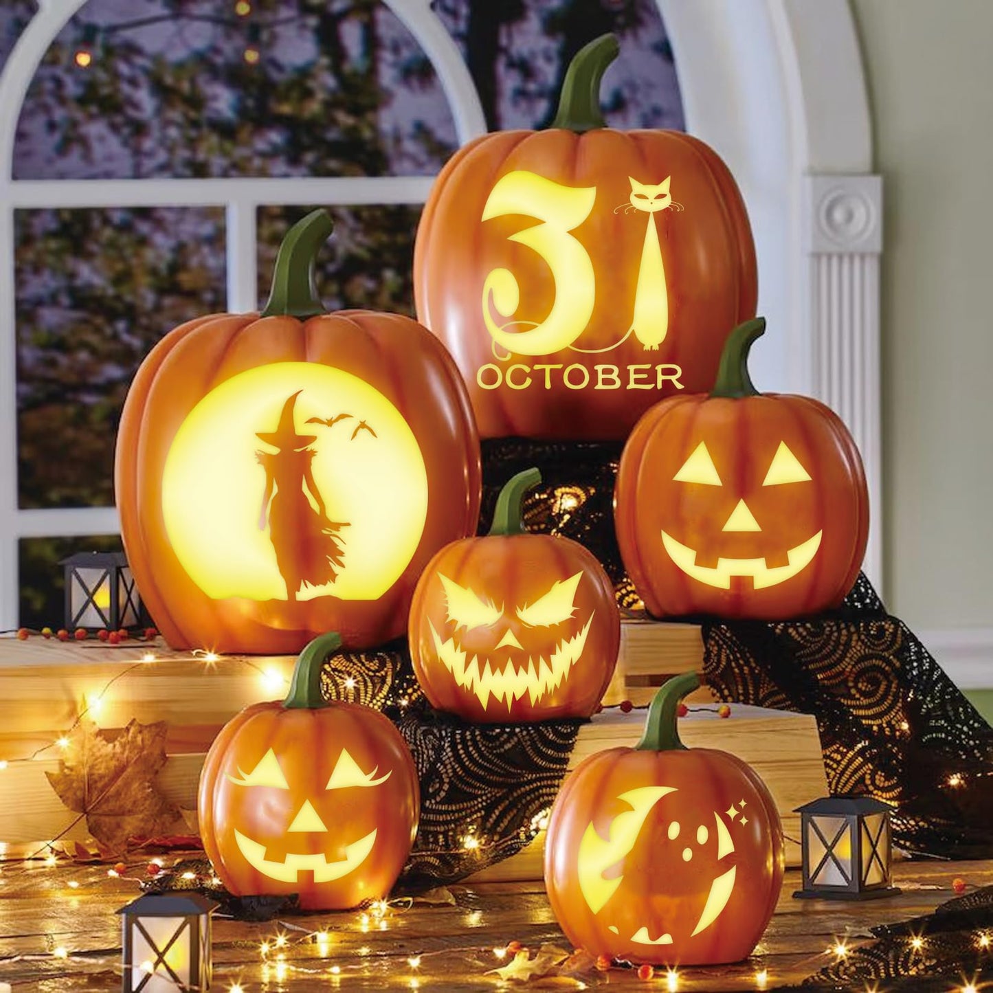 Halloween Stencils for Door Mats Large Reusable Halloween Rug Doormat Stencil for Painting on Wood Crafts Shirts Glass Door Hanger Sign (bat21)