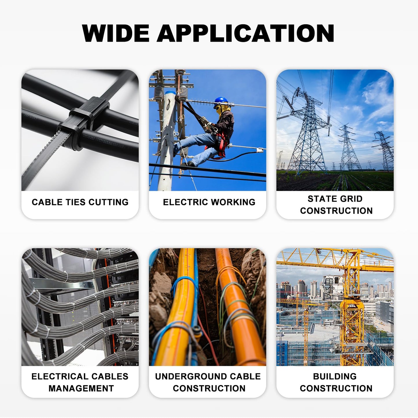 JIOUXIP Zip Tie Tool, Tensioning and Cutting Tool for Fastening and Cutting Plastic or Nylon Cable Tie, Cable Tie Gun for Cable Management, Zip Tie Tightener with Ergonomic and Portable Design