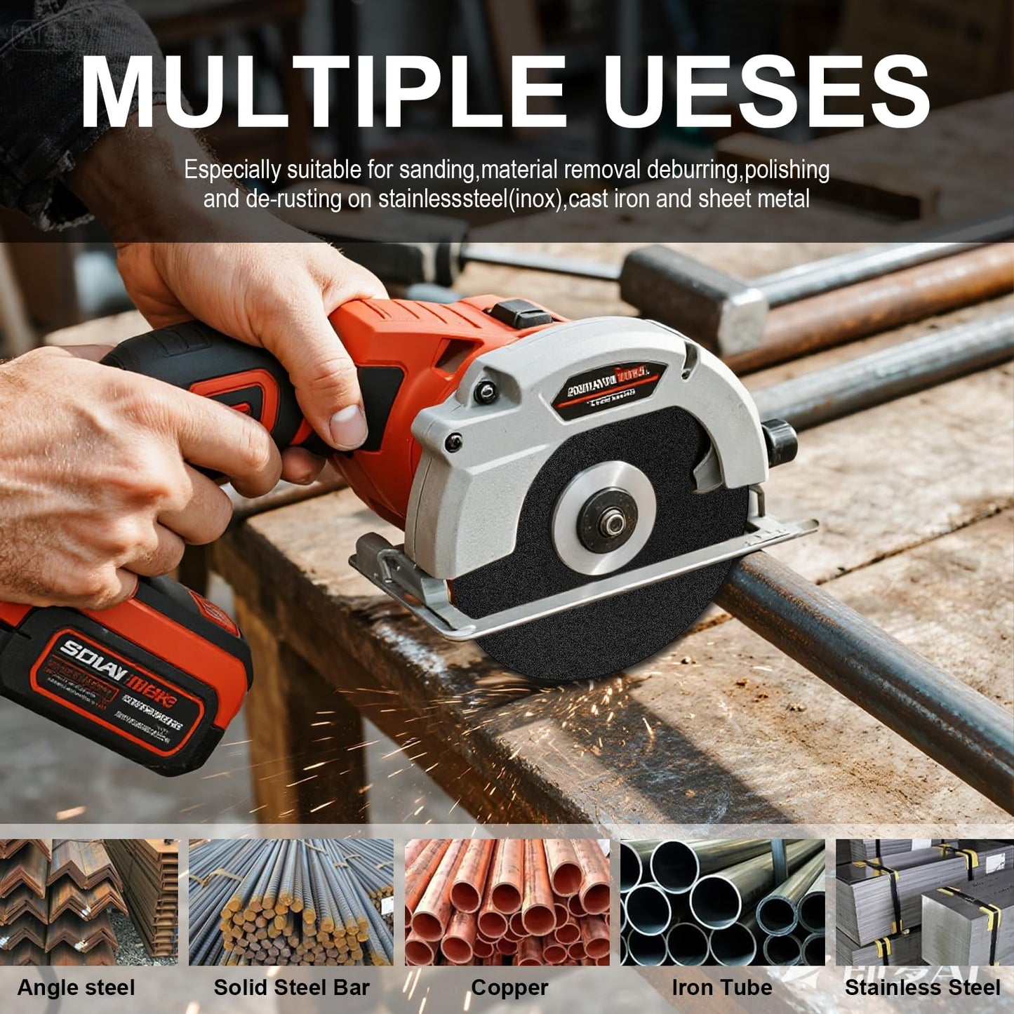 Luckyway Cut-Off Wheel, 4-1/2"x.045 x7/8" Cutting Wheel, Angle Grinder Cut Disc for Metal and Stainless Steel Cutting - 12 Pack