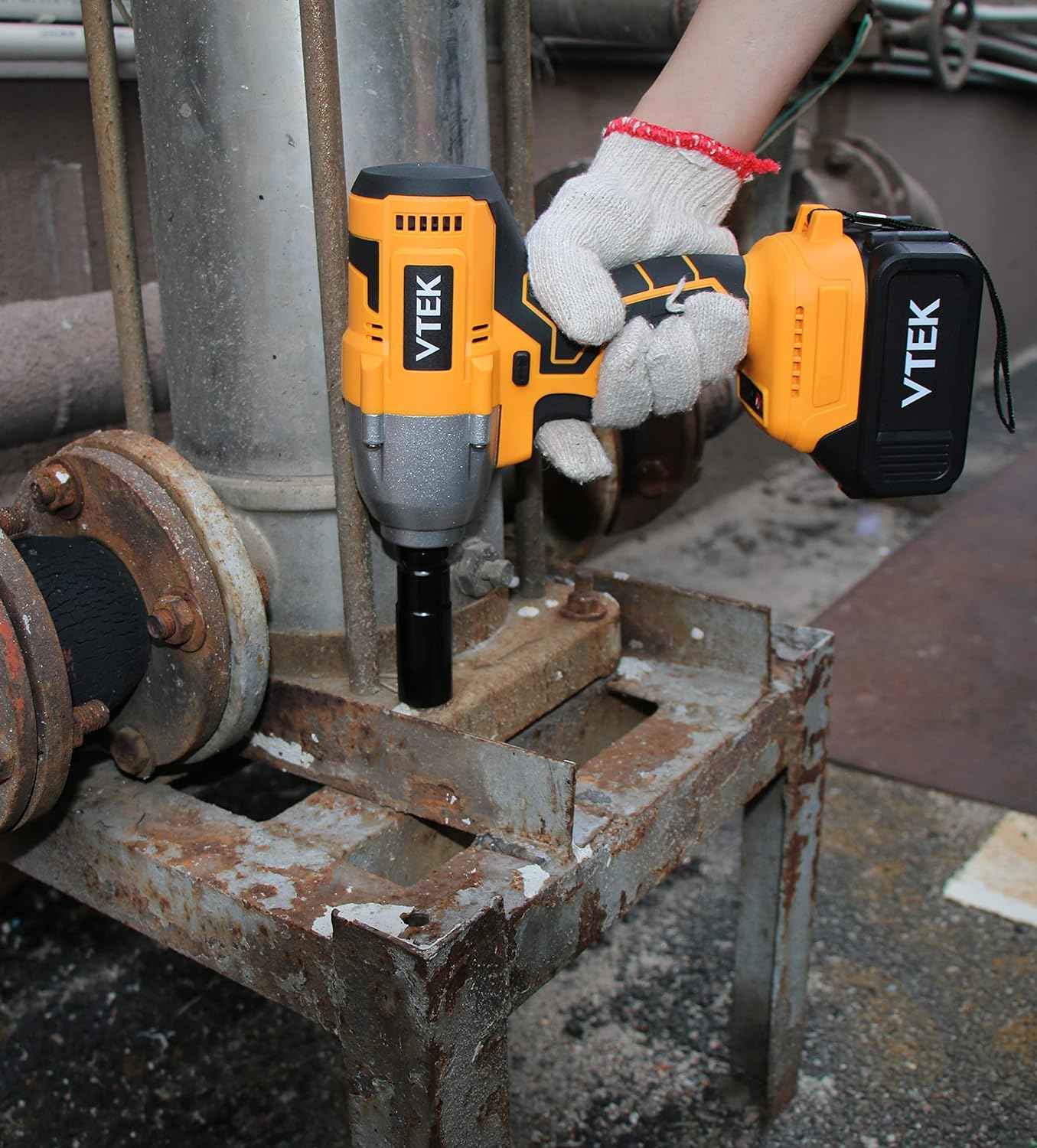VTEK 1/2 Inch Brushless Cordless Impact Wrench - 700N.m Torque for Auto Tires