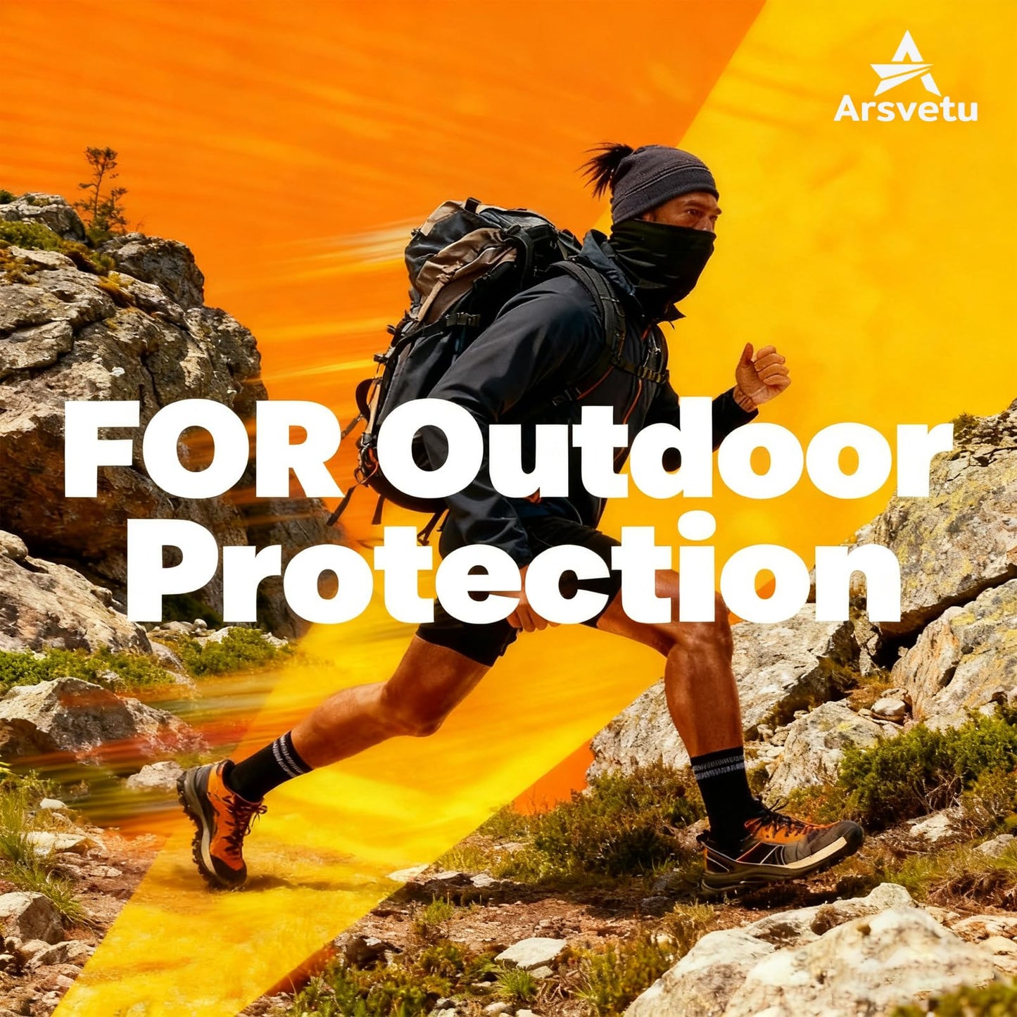 Arsvetu Neck Gaiter 6 Pack UV Protection Cooling Hiking Face Cover MenWomen