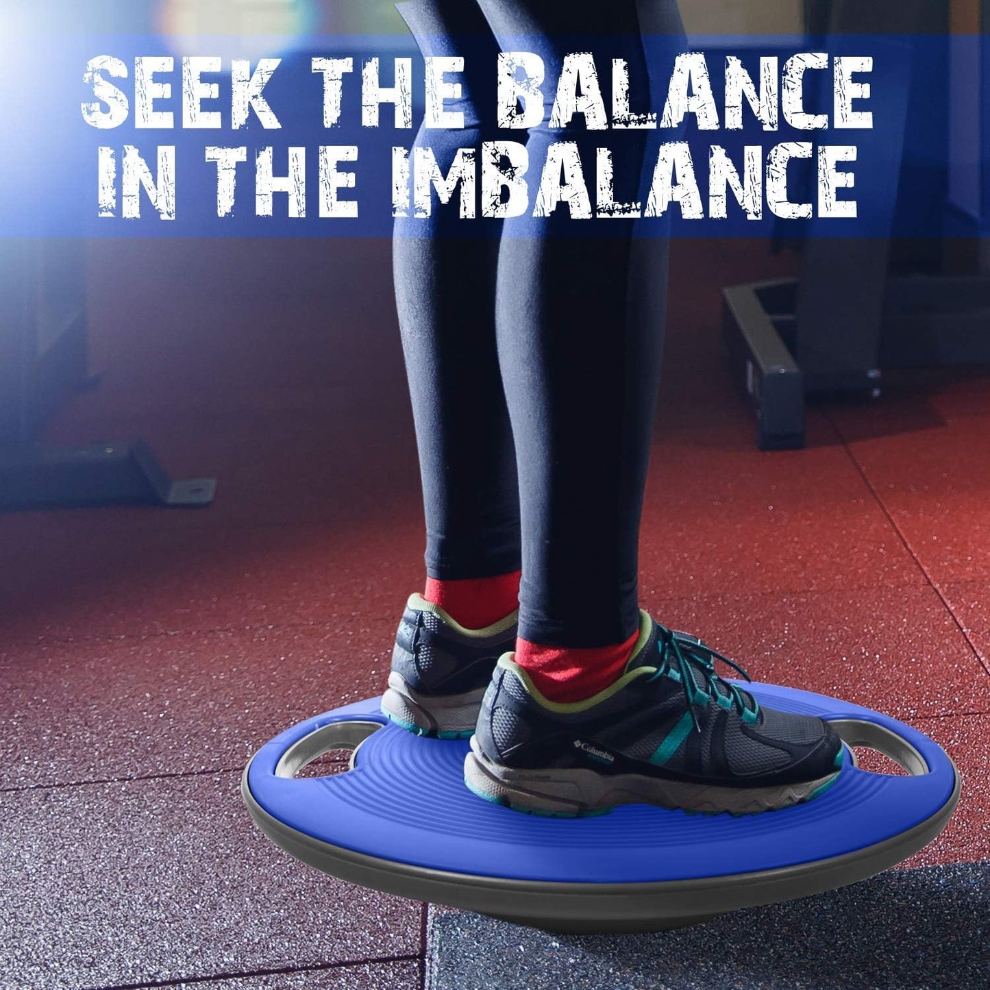 Yes4All Plastic Wobble Balance Board-Round Balance Trainer Board, Wobble Board for Standing Desk, Core Training, Home Gym Workout, Plastic