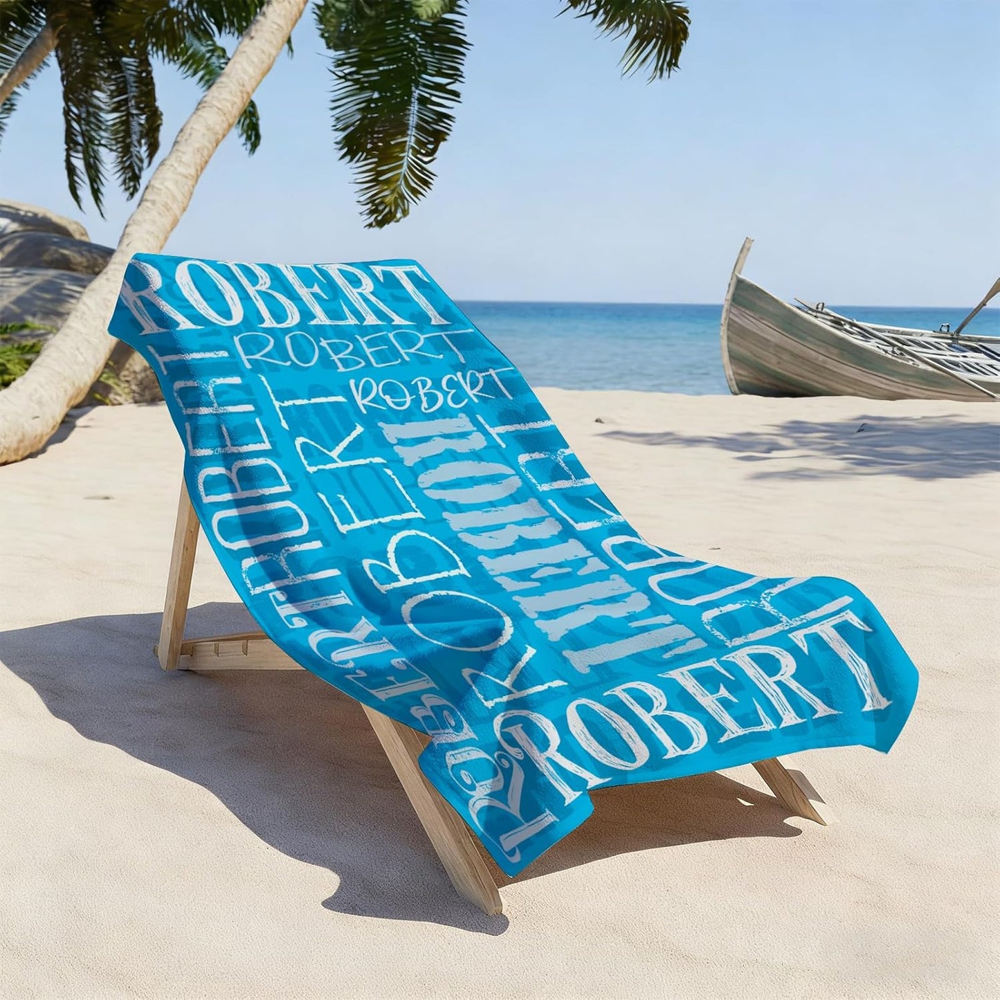 Yoke Style Personalized Beach Towels - Custom Quick Dry Microfiber for Kids | Sand-Free Design