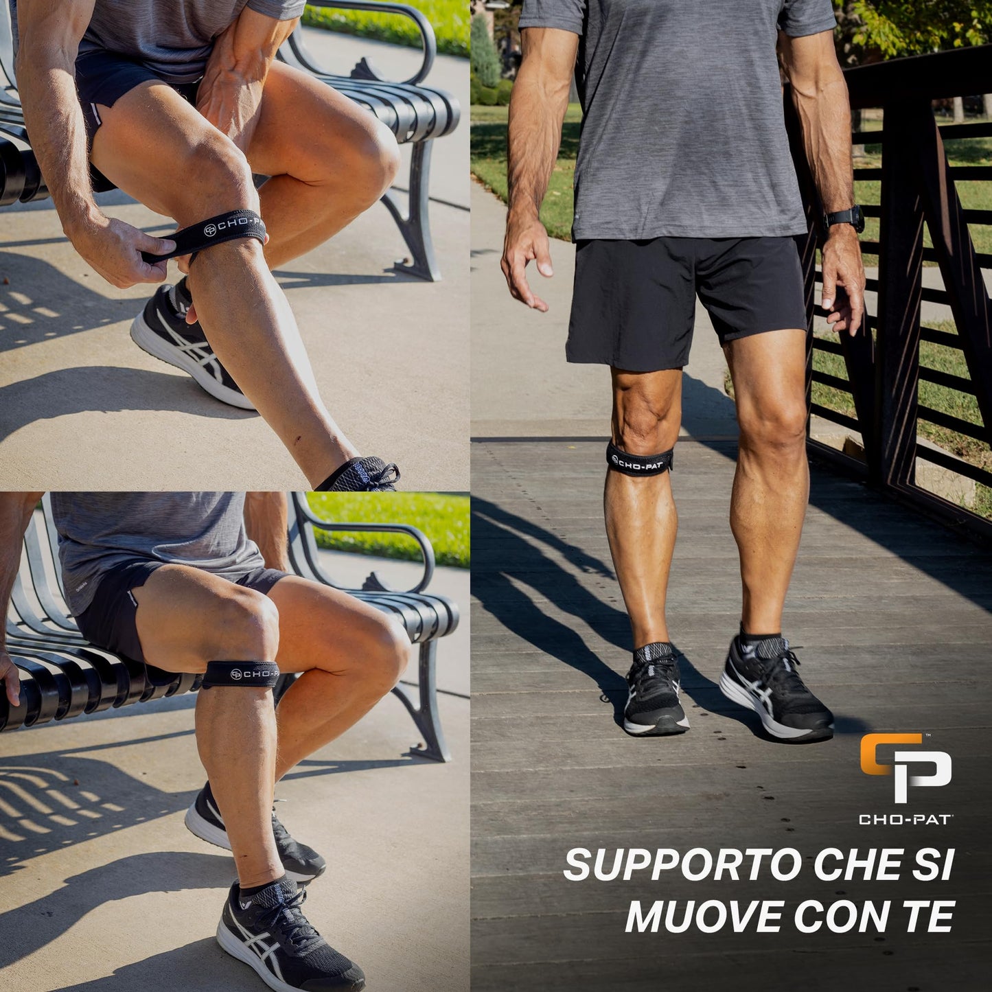 Cho-Pat Patella Knee Strap, Fully Adjustable Support for Runner’s Knee, Chondromalacia, and Knee Pain, OSFM