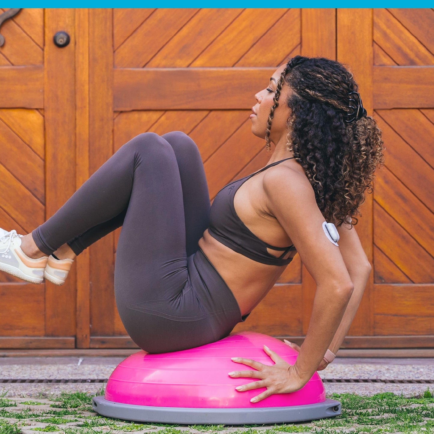 Bosu Pro Balance Board Strength Trainer Ball, Equipment for Home Gym, 26 Inch, Pink