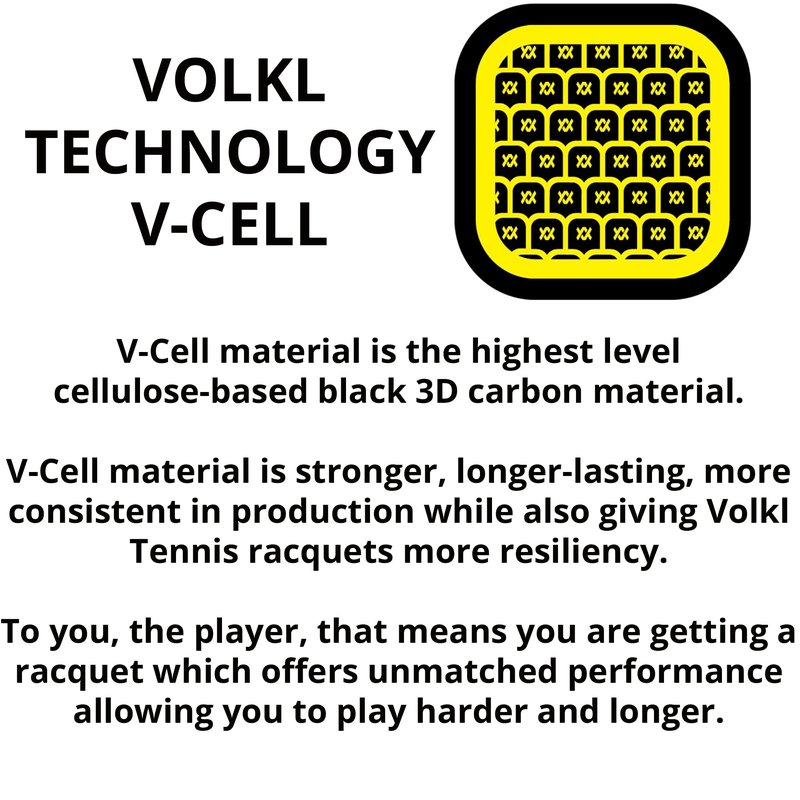 VOLKL V-Cell V1 OS | Tennis Racquet | Extended Length Oversize | Featuring REVA and Super Grommets | Grip Sizes 1-5 | *UNSTRUNG*