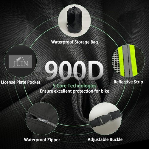 JUIN Bike Covers | Heavy Duty Waterproof Bicycle Cover for Mountain Bikes - Fits 2 Bikes (Clear)