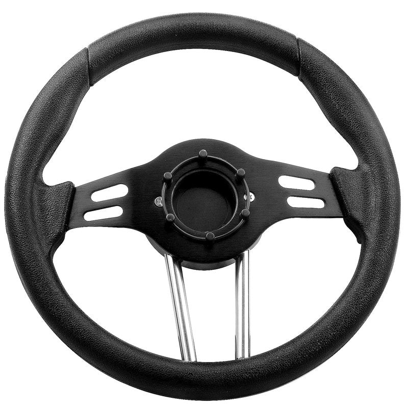 Roykaw Golf Cart Universal Steering Wheel Compatible with EZGO RXV TXT, Club Car DS Precedent Tempo, Yamaha G29 Drive Drive 2,Universal Design for Most Golf Cart