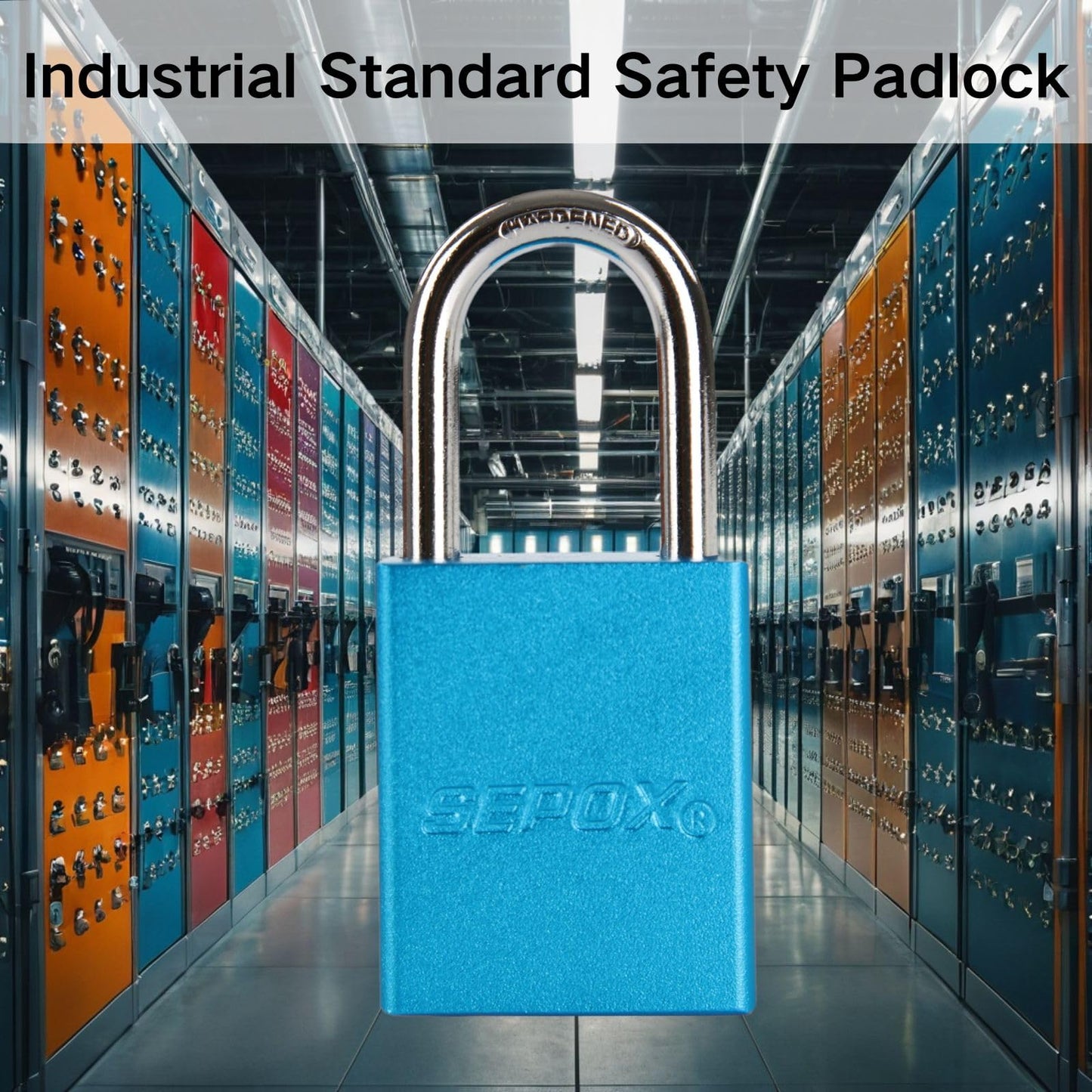 SEPOX® Ultra-Durable & Anti-Rust Outdoor Blue Aluminum Padlock - 38mm 1-1/2" with Long Shackle & 3 Big Different Keys Ideal for Gate, Storage, Locker, Fence and Lock-Out, High Security