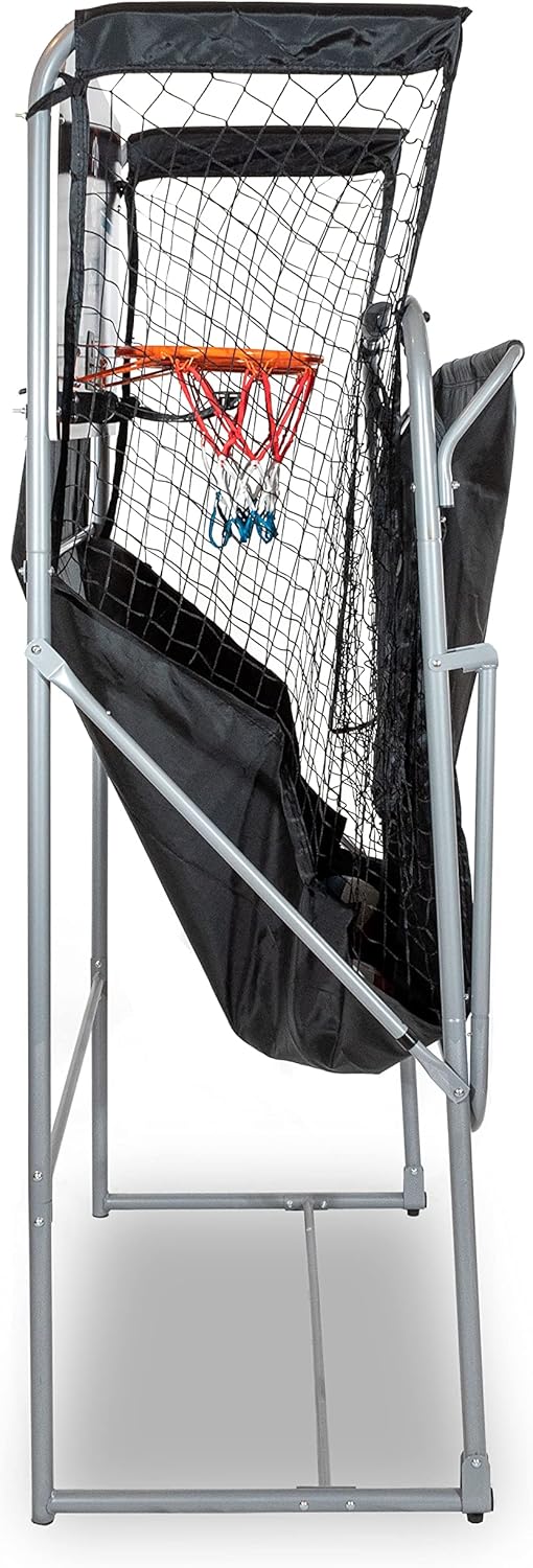 Pop-A-Shot Dual Shot Sport - Arcade Basketball Game with 10 Game Modes & 4 Balls | Foldable Design for Easy Storage