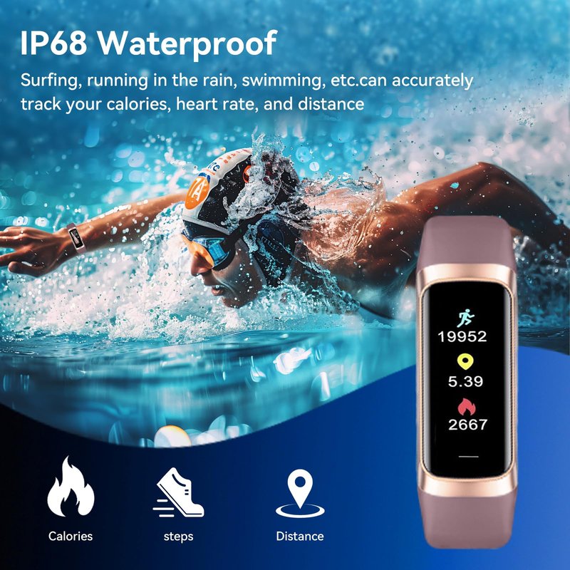 YANFITT Fitness Tracker Smart Watch for Men Women, Heart Rate Blood Oxygen Sleep Monitor, 20+ Sports Modes, Step Activity Tracker,for Android iOS Phones