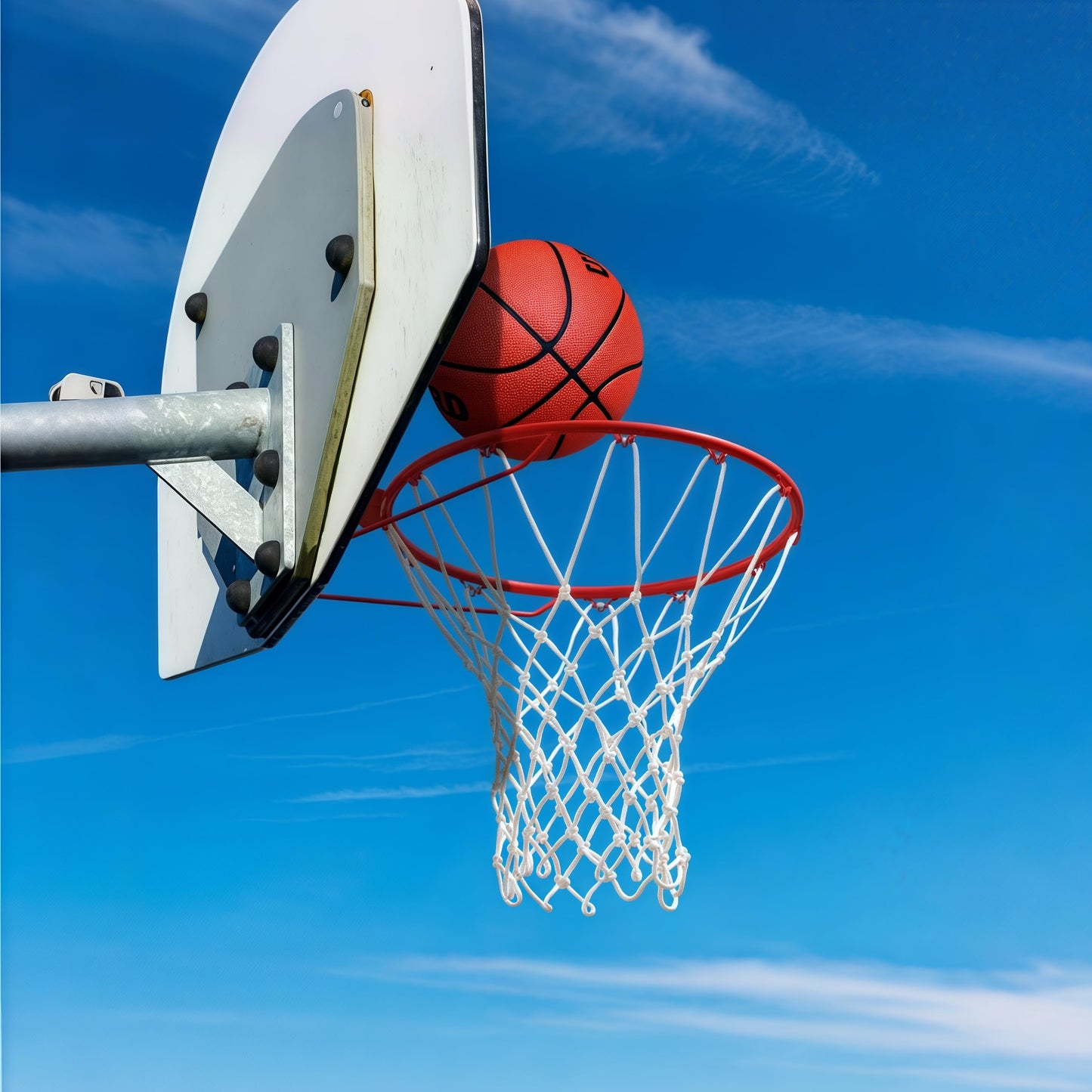 2 Pack Heavy Duty Basketball Net Replacement,2025 Upgrade Heavy Duty Basketball Net, All Weather Anti Whip,12 Loops Fits Standard Indoor or Outdoor Rims (White+Black)
