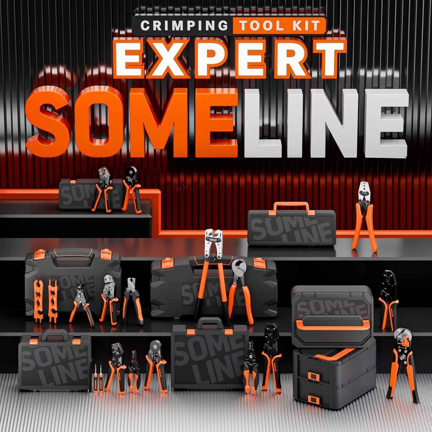 Heat Shrink Connector Crimp Tool Kit - 48 Sizes (22-10 AWG) Marine Grade Wire Connectors & Pliers