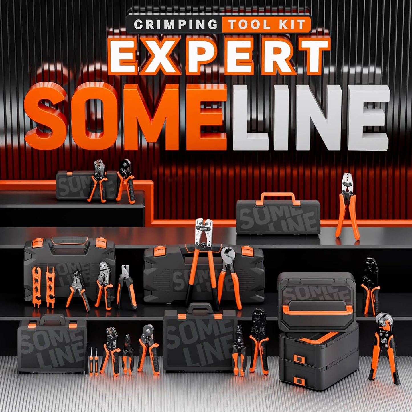 Heat Shrink Connector Crimp Tool Kit - 48 Sizes (22-10 AWG) Marine Grade Wire Connectors & Pliers