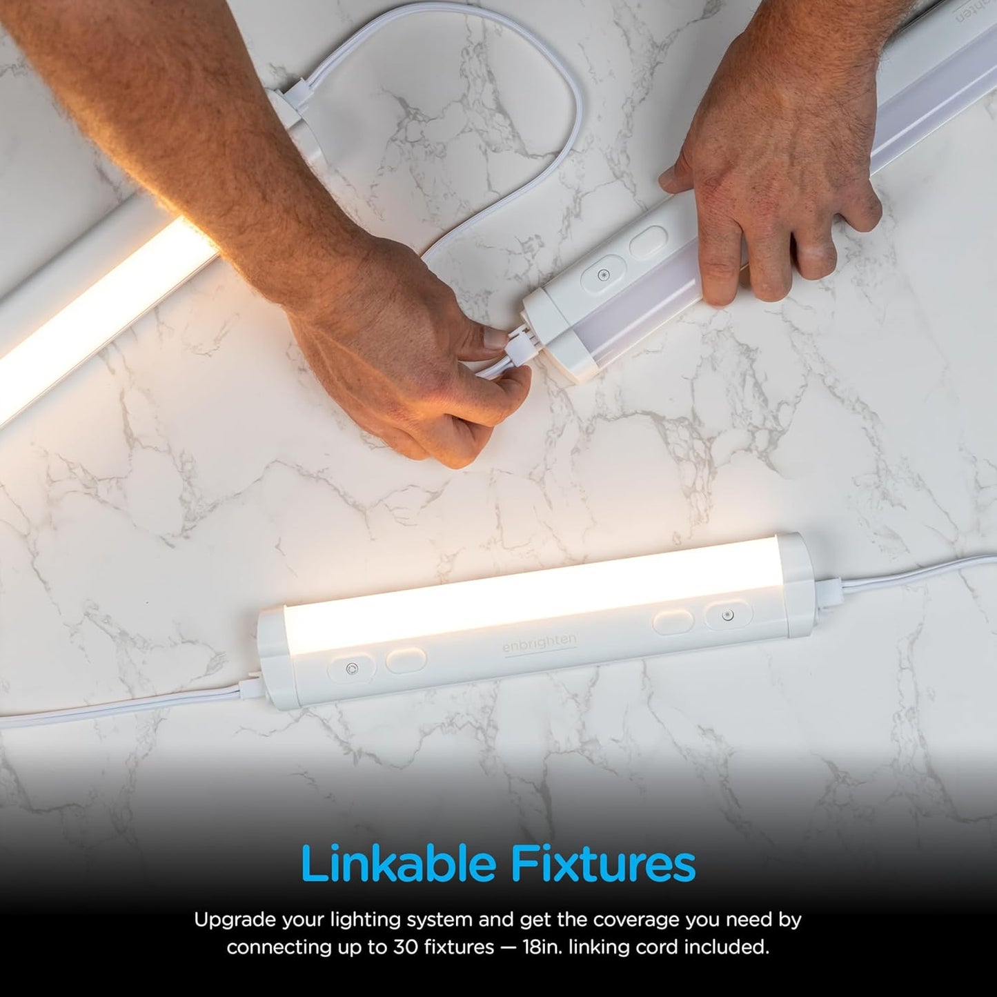 Enbrighten 24-Inch Dimmable Under Cabinet Lights - 1560 Lumens, 5 White Settings, Linkable Kitchen Lighting