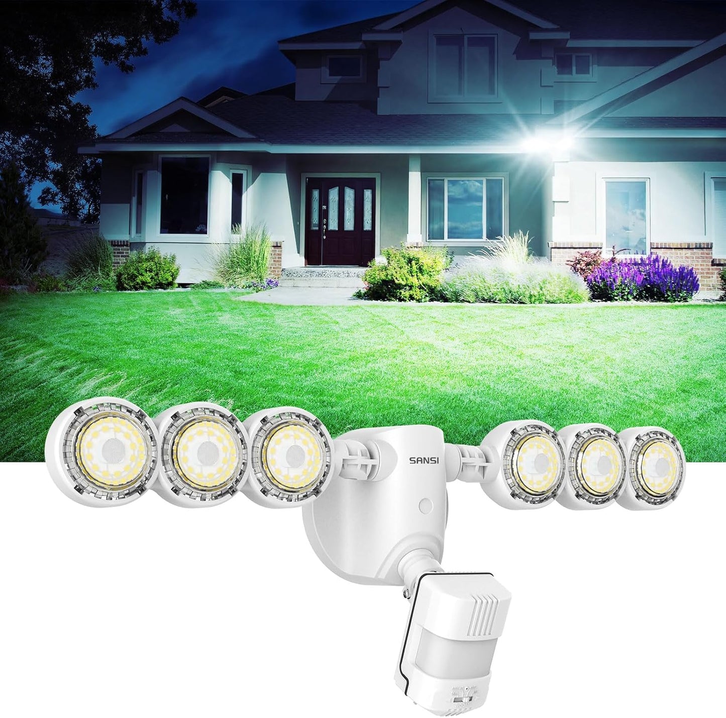 25W Motion Sensor Outdoor Flood Light - 3000LM Dusk to Dawn Security Light, 4 Modes, 320° Wide Angle for Garage & Patio