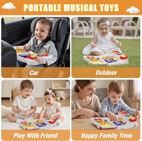 HYES Montessori Toys for Toddlers 1-3 - LED Lights & Music Sensory Play | Perfect Birthday Gift for Ages 2-5