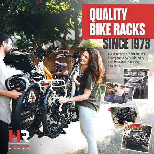 Hollywood Racks Sport Rider 2 Hitch Bike Rack - Heavy Duty, Foldable Design for 2 Bikes up to 80 lbs Each | Fits Standard, Fat Tire & Electric Bicycles