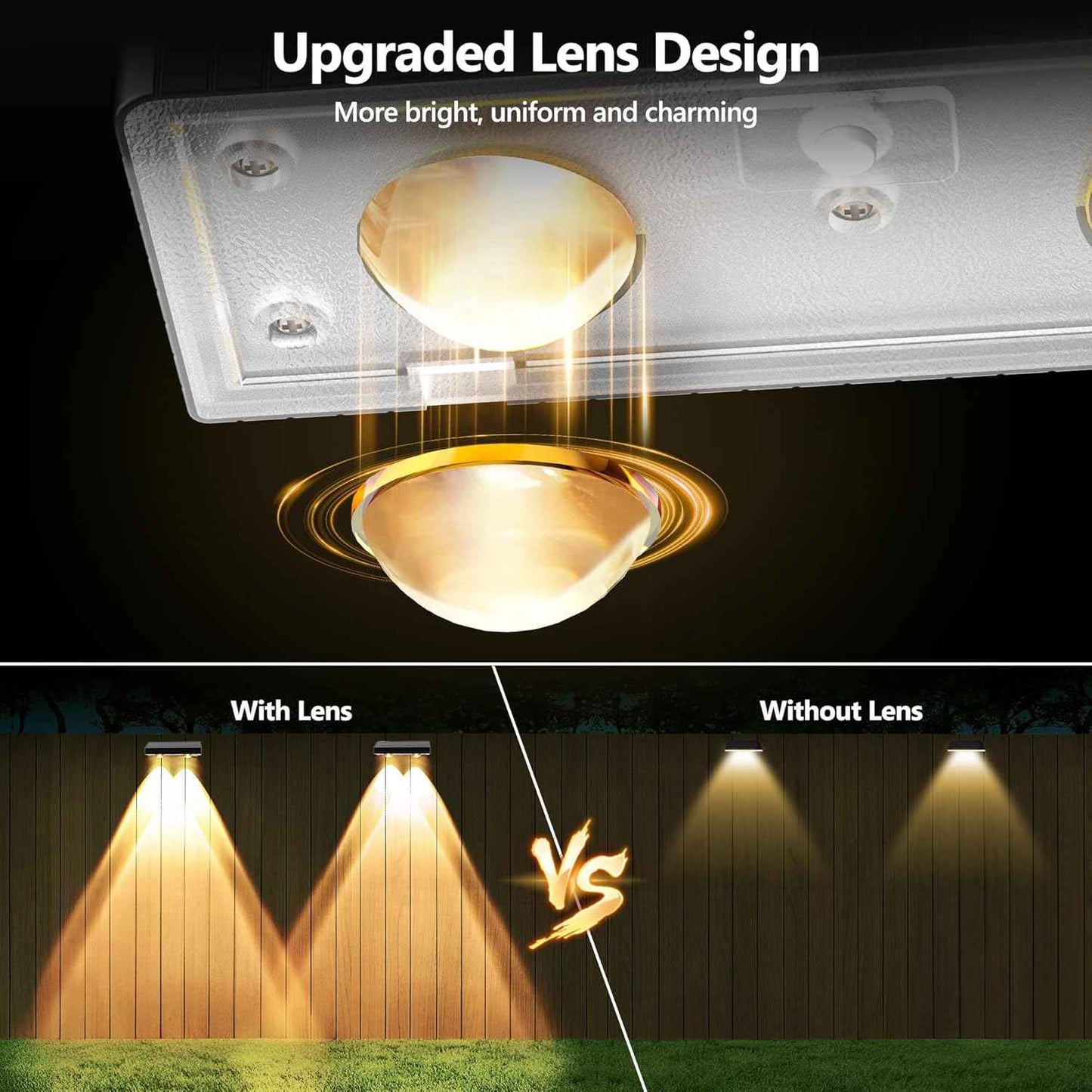 Brizled 12-Pack Solar Fence Lights – RGB & White Color-Changing Outdoor Wall Lights, IP65 Waterproof for Decks & Stairs