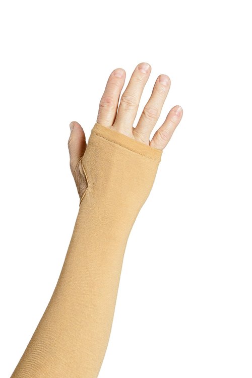 GeriGlove Prevent Products, Inc Elderly Skin Protector, Thin Skin Tear & Bruise Protective Arm Sleeve - Made in USA One Pair per Package (Medium/Beige)