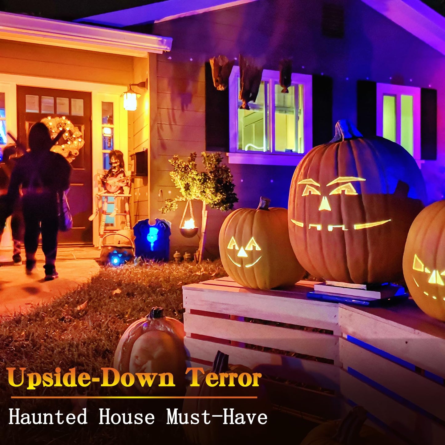 YIZCO Flame Effect Bulb with Gravity Sensor Realistic Flickering Fire & Upside Down Effect, 4 Lighting Modes, E26 Base - for Halloween Decorations, Parties, Home Decor (4 Pack)