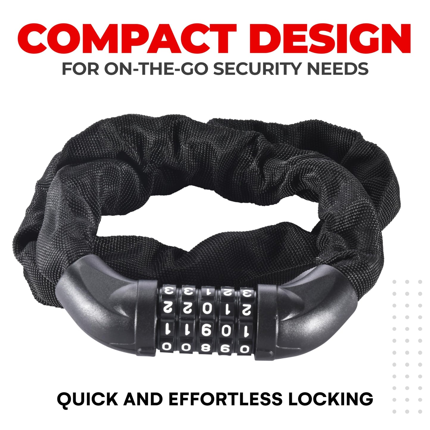 PRO BIKE TOOL Bike Lock – Heavy Duty Anti Theft Bike Chain Lock & Bicycle Cable Lock, 35.4" 5-Digit Combination Lock, Keyless Security Lock for Road, Mountain, Electric & BMX Bikes