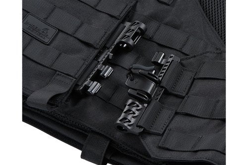 Lancer Tactical Quick Release Lightweight Airsoft Tactical Vest, 1000D Nylon MOLLE w Padded Adjustable Shoulder Straps(Large, Black)